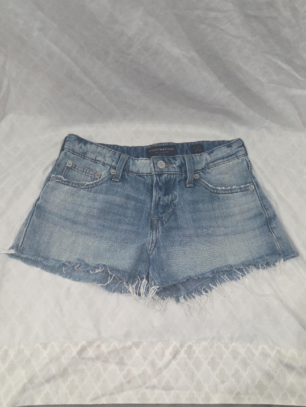 Lucky Brand Light Blue Distressed Denim Cutoff Shorts